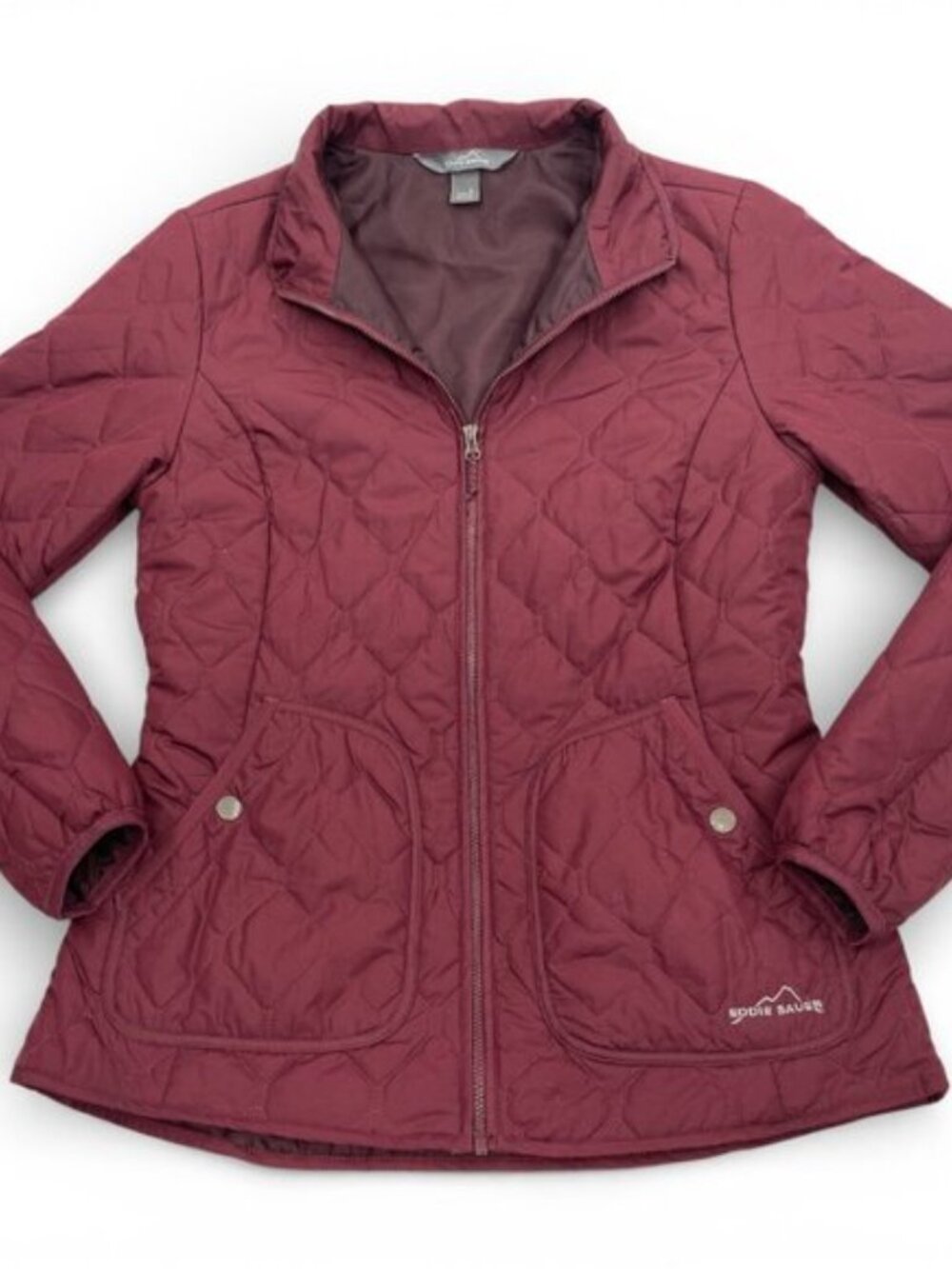 Eddie Bauer Quilted Light Weight Riding Burgundy Red Puffer Jacket Women's S